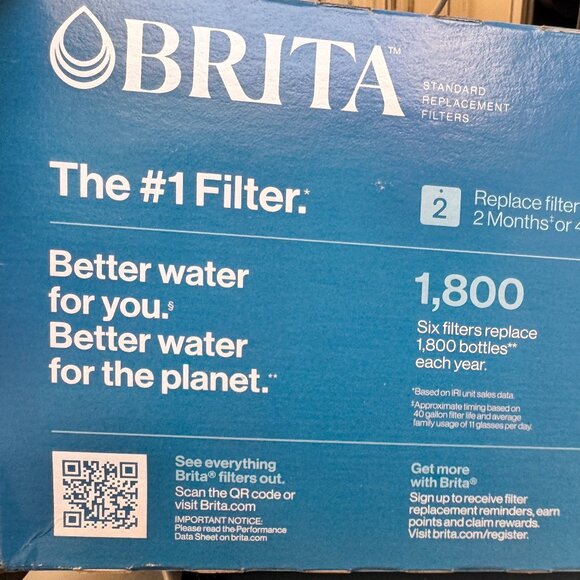 Brita Replacement Water Filters – Standard, 5 Sealed Filters (Open Box, 1 Used) - Picture 5 of 6